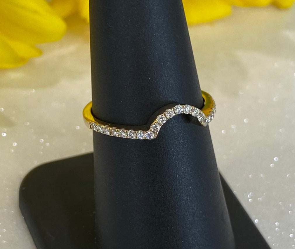 Vintage Yellow Gold Round Diamond Halo Engagement Ring and Wedding Band