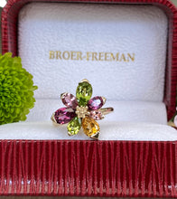 Load image into Gallery viewer, Gemstone Flower Burst Ring