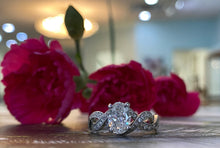 Load image into Gallery viewer, Oval Diamond Twist Band Ring