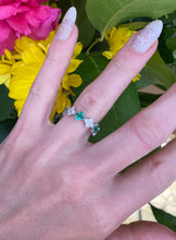 Load image into Gallery viewer, Emerald and Diamond White Gold Quatrefoil Ring