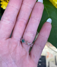 Load image into Gallery viewer, Emerald and Diamond White Gold Quatrefoil Ring