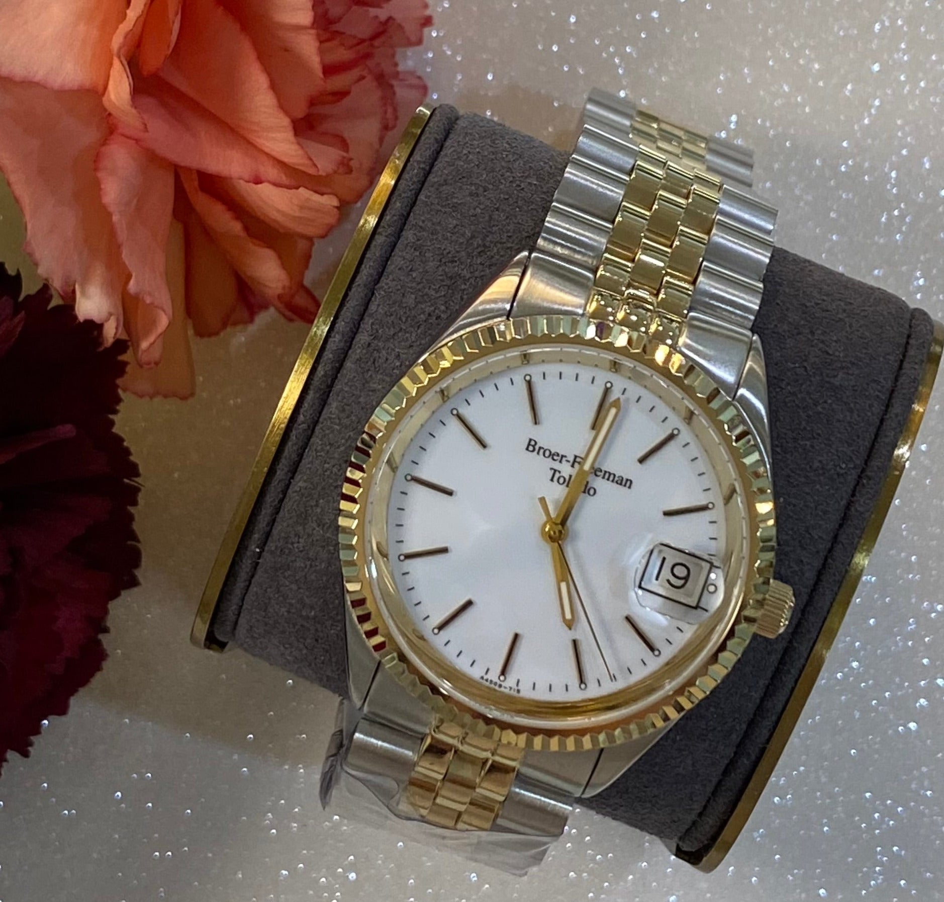 White Dial Two Toned Bracelet Watch