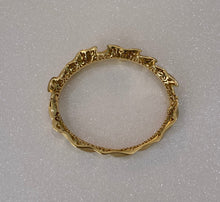Load image into Gallery viewer, 18K Gold Satin Finish Wavy Gold Bangle