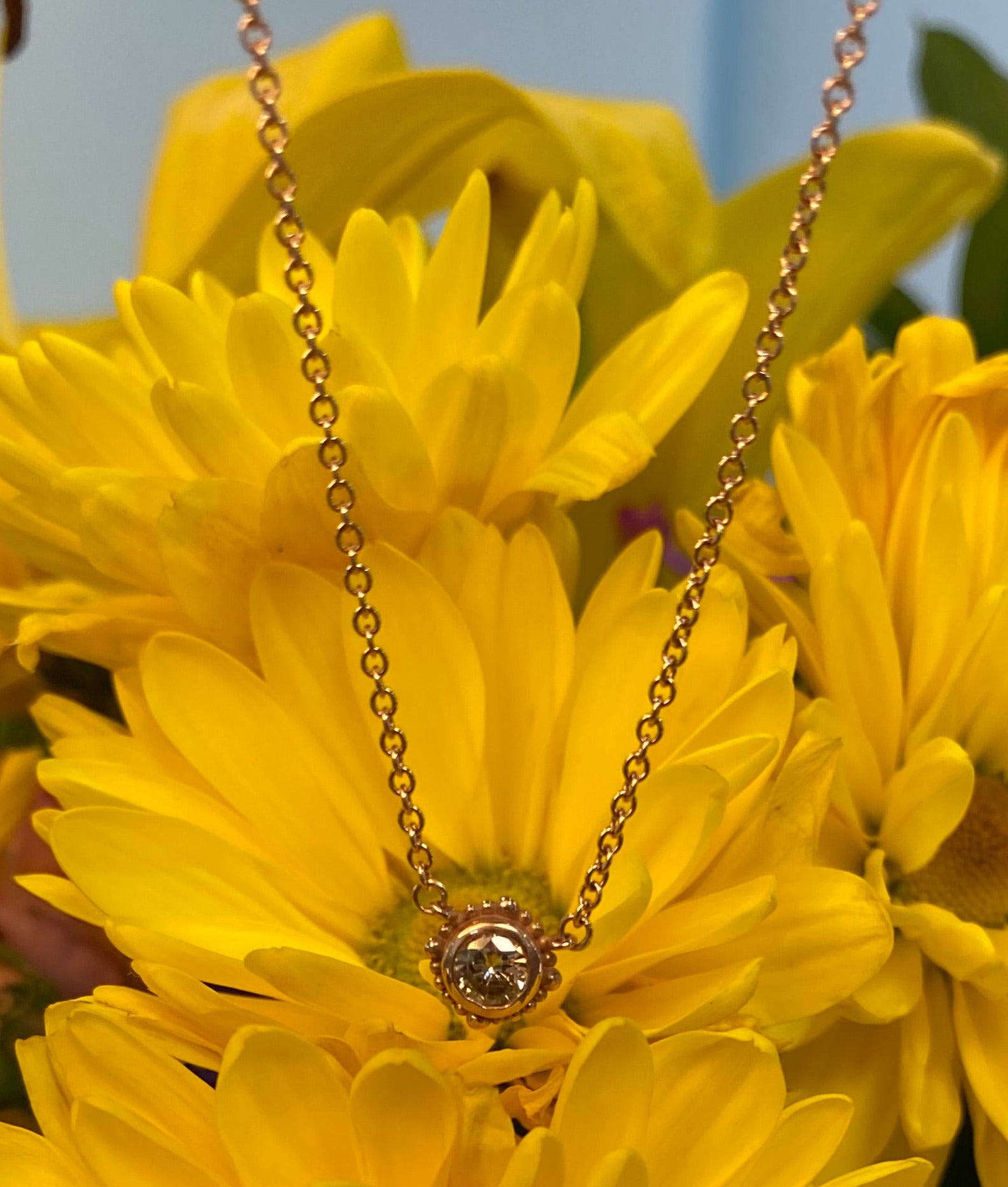 Rose Gold 0.29 ct. Diamond Drop Necklace