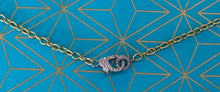 Load image into Gallery viewer, Sparkle Clasp Two Tone Gold Necklace