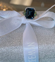 Load image into Gallery viewer, Blue Topaz Peridot and Diamond Cocktail Ring