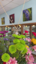 Load and play video in Gallery viewer, Double Flower Diamond Inset Necklace