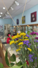 Load and play video in Gallery viewer, Double Flower Diamond Inset Necklace