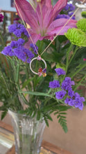Load and play video in Gallery viewer, Gemstone and Diamond Circular Bouquet Pendant Necklace