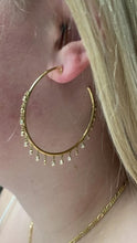 Load and play video in Gallery viewer, Fun Diamond Dangle Hoops