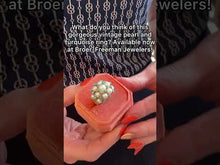 Load and play video in Gallery viewer, Vintage Pearl and Turquoise Yellow Gold Ring
