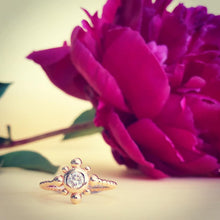 Load image into Gallery viewer, Yellow Gold and Diamond Bubble Ring