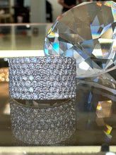 Load image into Gallery viewer, Pavé Diamond 18K Wide Band Ring