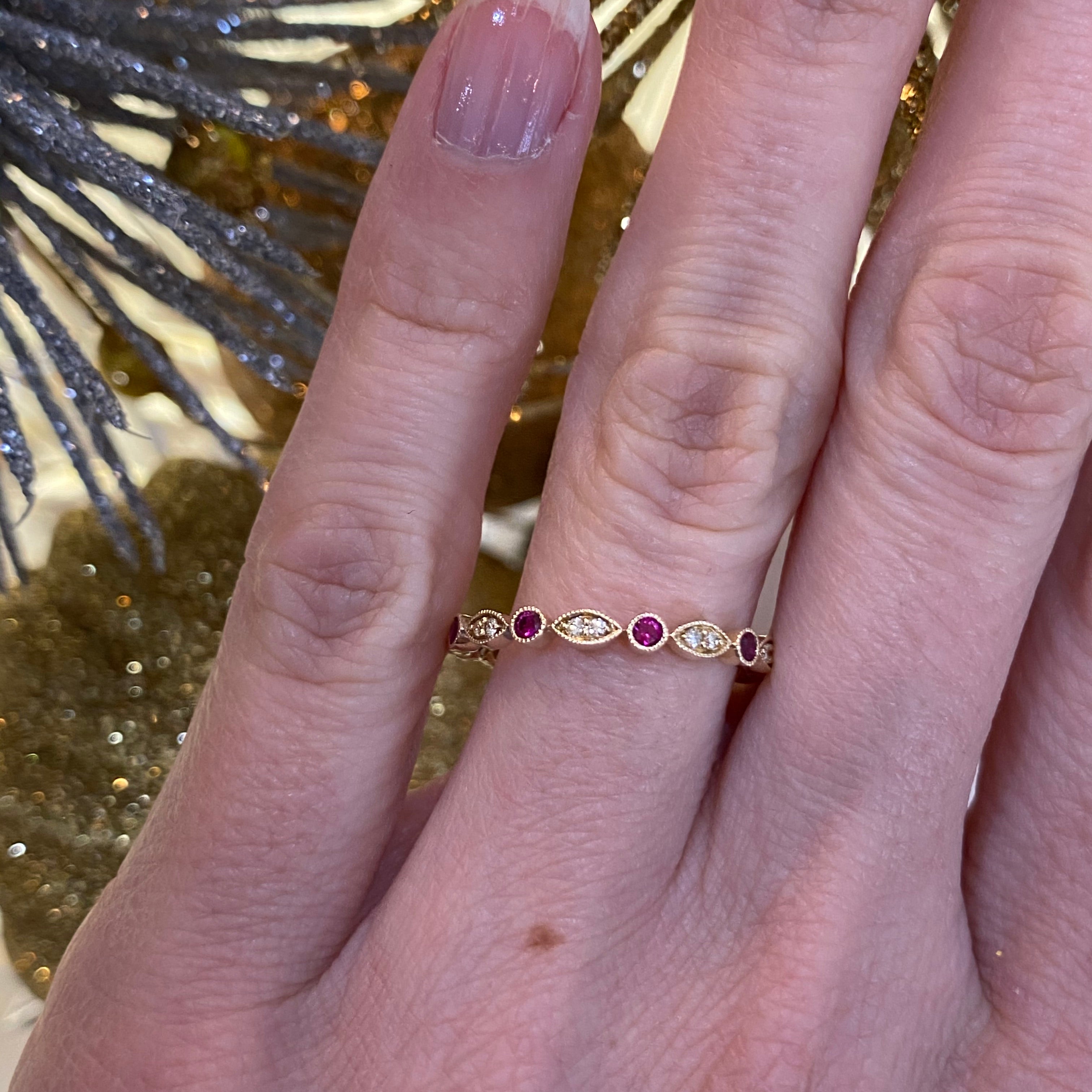 Ruby & Diamond Ring in Yellow Gold