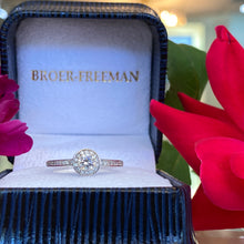 Load image into Gallery viewer, Petite Halo Diamond Engagement Ring