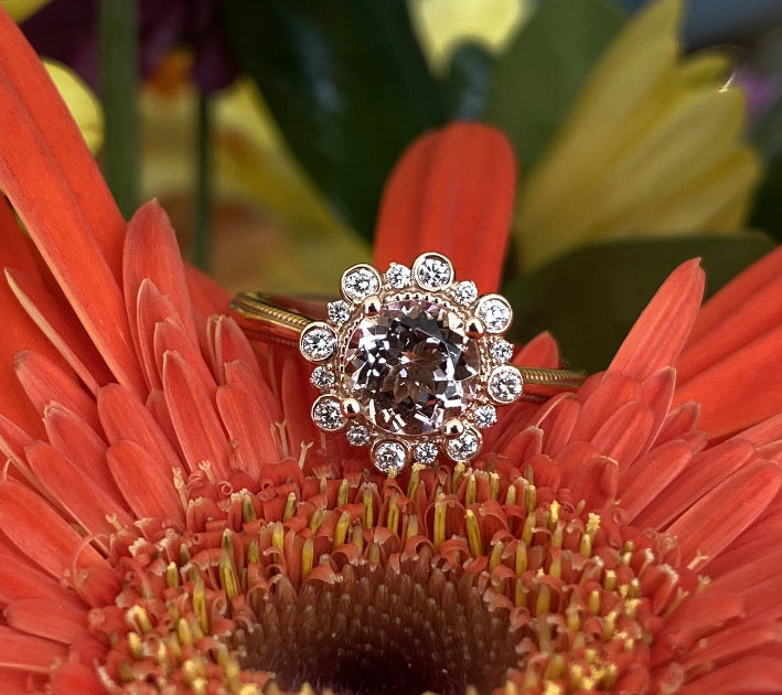 Rosé Radiance Morganite & Diamond Ring