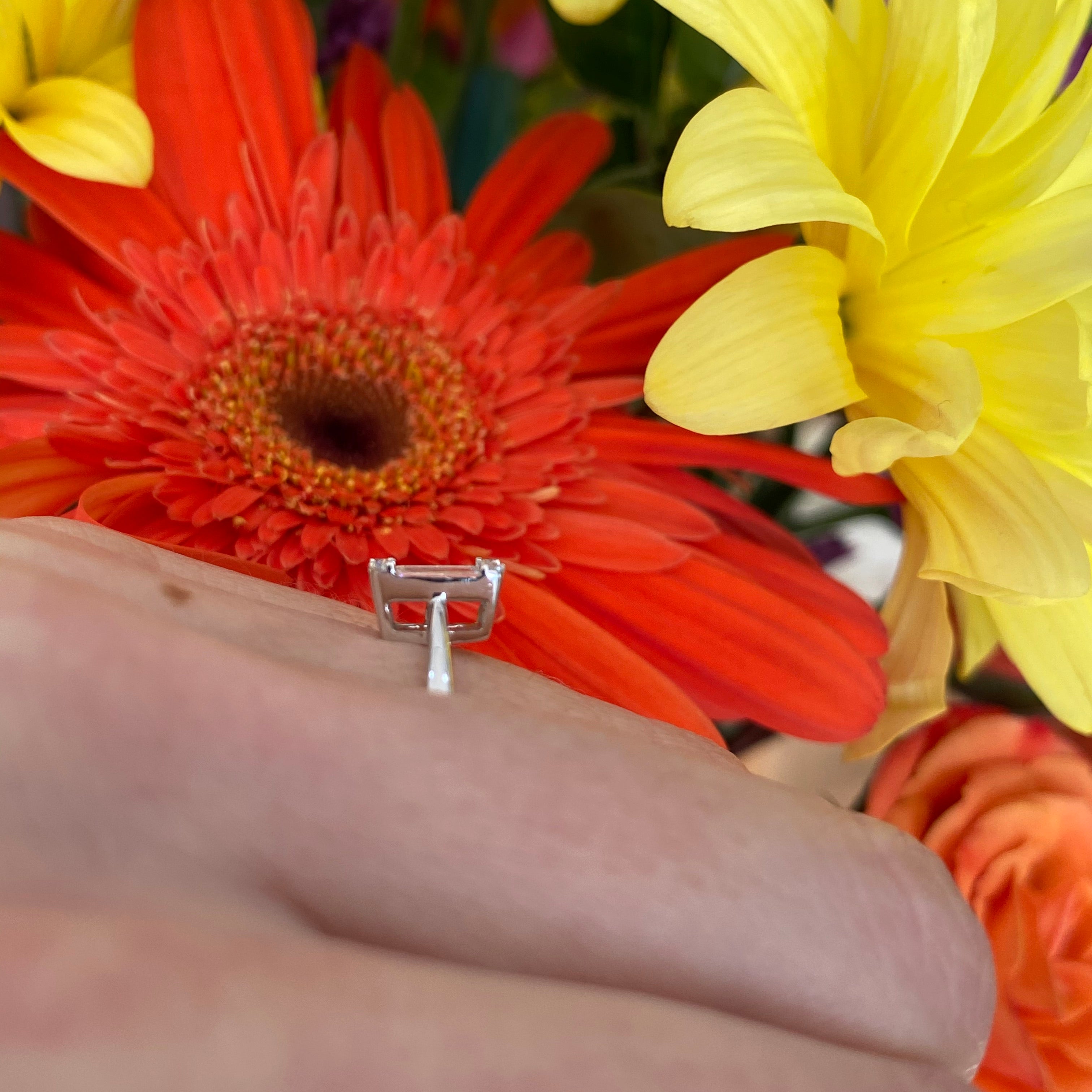 Emerald Cut Diamond Shaped Mosaic Ring