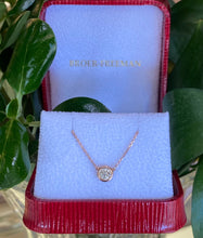 Load image into Gallery viewer, Everyday 0.40 Ct. Round Diamond Bezel Necklace in Rose Gold