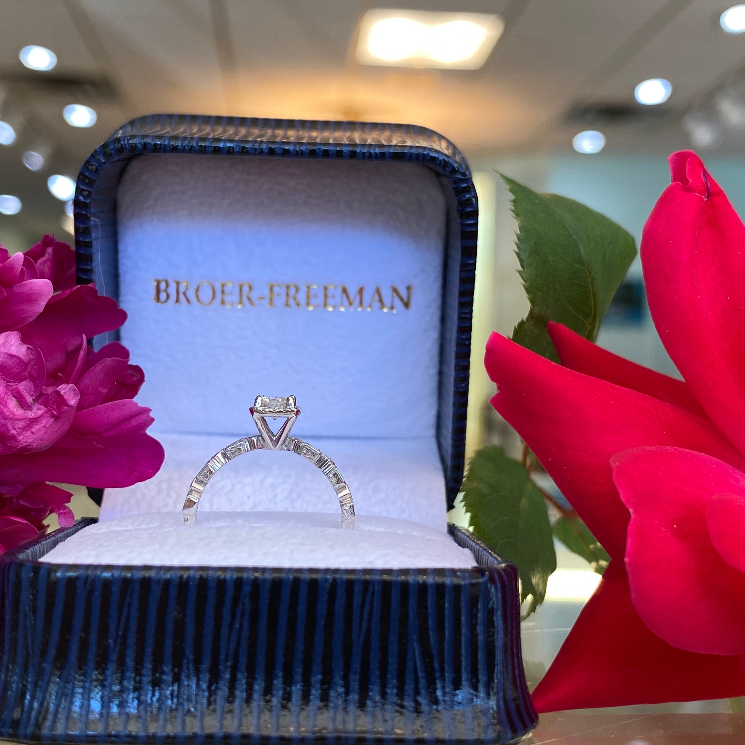 Unique Round Cushion Sahped Halo Engagement Ring