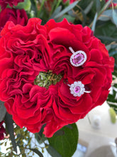 Load image into Gallery viewer, Pink Sapphire and Diamond Halo Ring