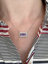 Load image into Gallery viewer, Amethyst & Diamond Frame Necklace