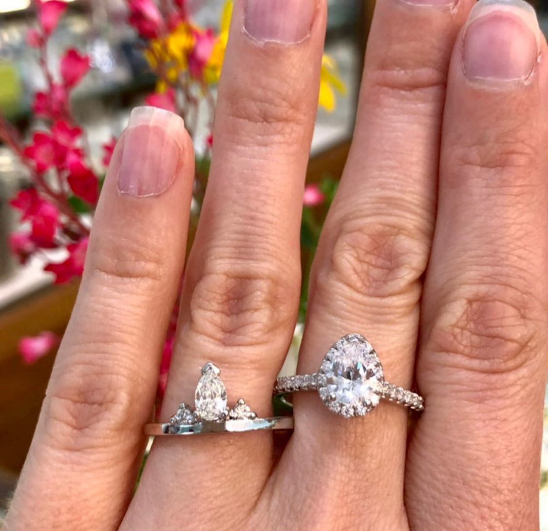 Pear Shaped Diamond Ring