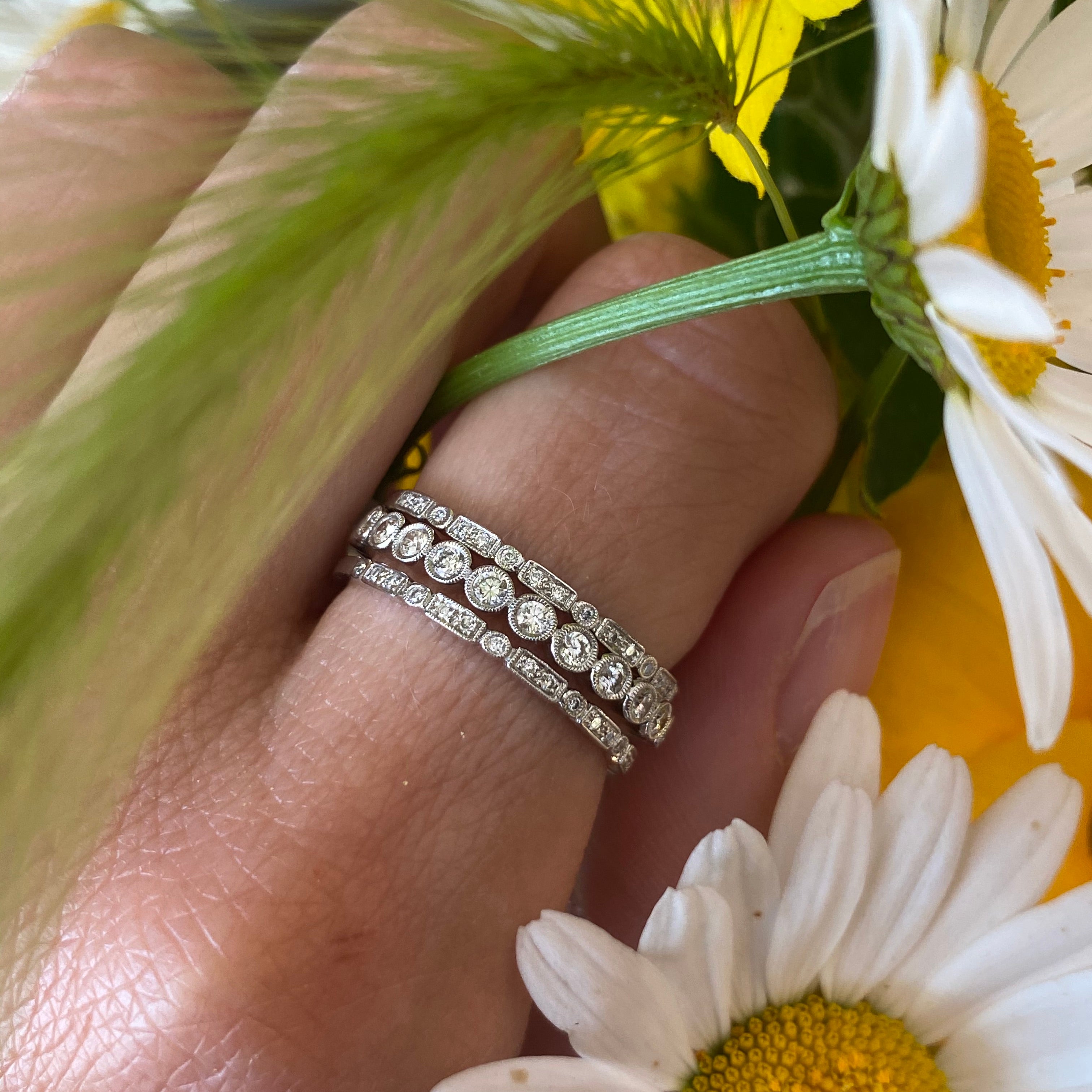 Dainty Stackable Diamond Band