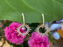 Load image into Gallery viewer, You Are My Sunshine Yellow Gold and Diamond Earrings