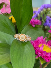 Load image into Gallery viewer, Yellow Diamond Two Tone Intricate Band Ring
