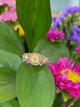 Load image into Gallery viewer, Yellow Diamond Two Tone Intricate Band Ring