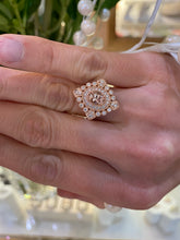 Load image into Gallery viewer, Fancy Vintage Inspired Morganite & Diamond Ring