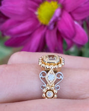 Load image into Gallery viewer, Yellow Diamond Two Tone Intricate Band Ring
