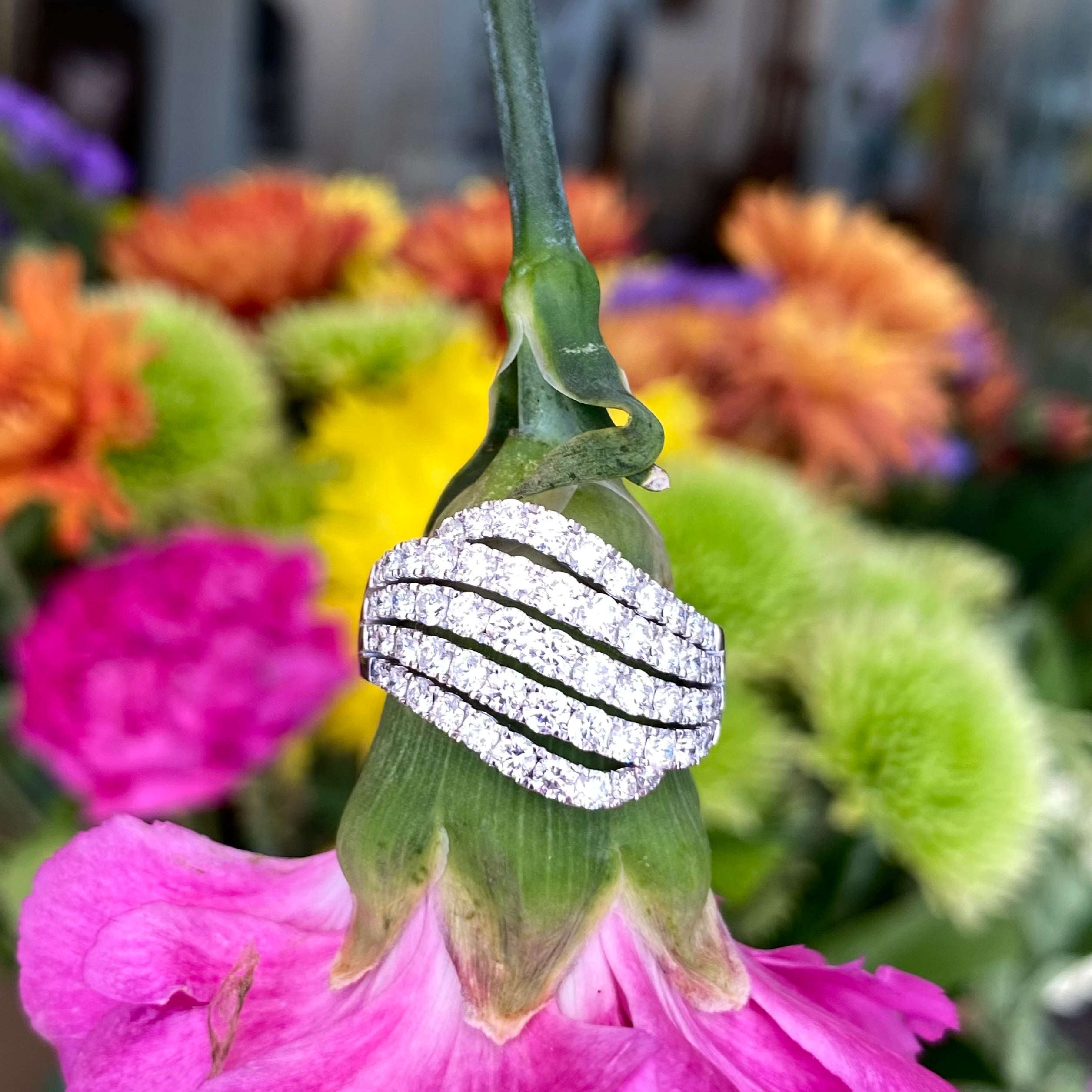 The Shoreline Shell Diamond Ring