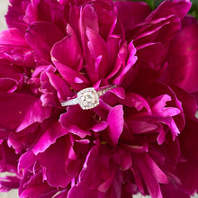 Load image into Gallery viewer, Cushion Shaped Halo Round Diamond Engagement Ring