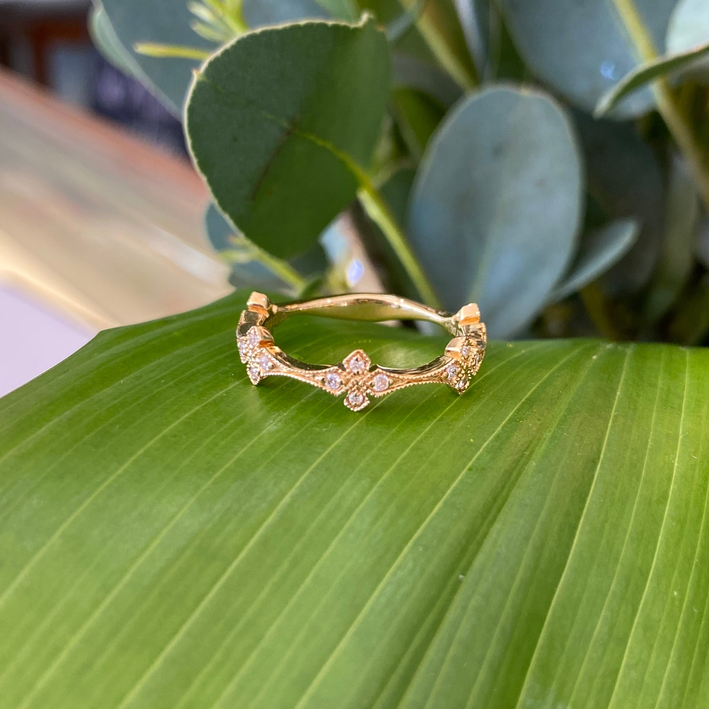 Floral Inspired Diamond Band