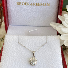 Load image into Gallery viewer, Diamond Halo Pendant Necklace