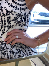 Load image into Gallery viewer, White Gold Diamond Rectangular Top Ring