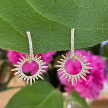 Load image into Gallery viewer, You Are My Sunshine Yellow Gold and Diamond Earrings