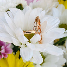 Load image into Gallery viewer, Rose Gold and Diamond Vintage Inspired Ring