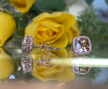 Load image into Gallery viewer, Checkerboard Morganite Stud Earrings