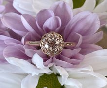 Load image into Gallery viewer, Petite Round Morganite & Diamond Ring