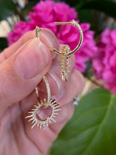 Load image into Gallery viewer, You Are My Sunshine Yellow Gold and Diamond Earrings