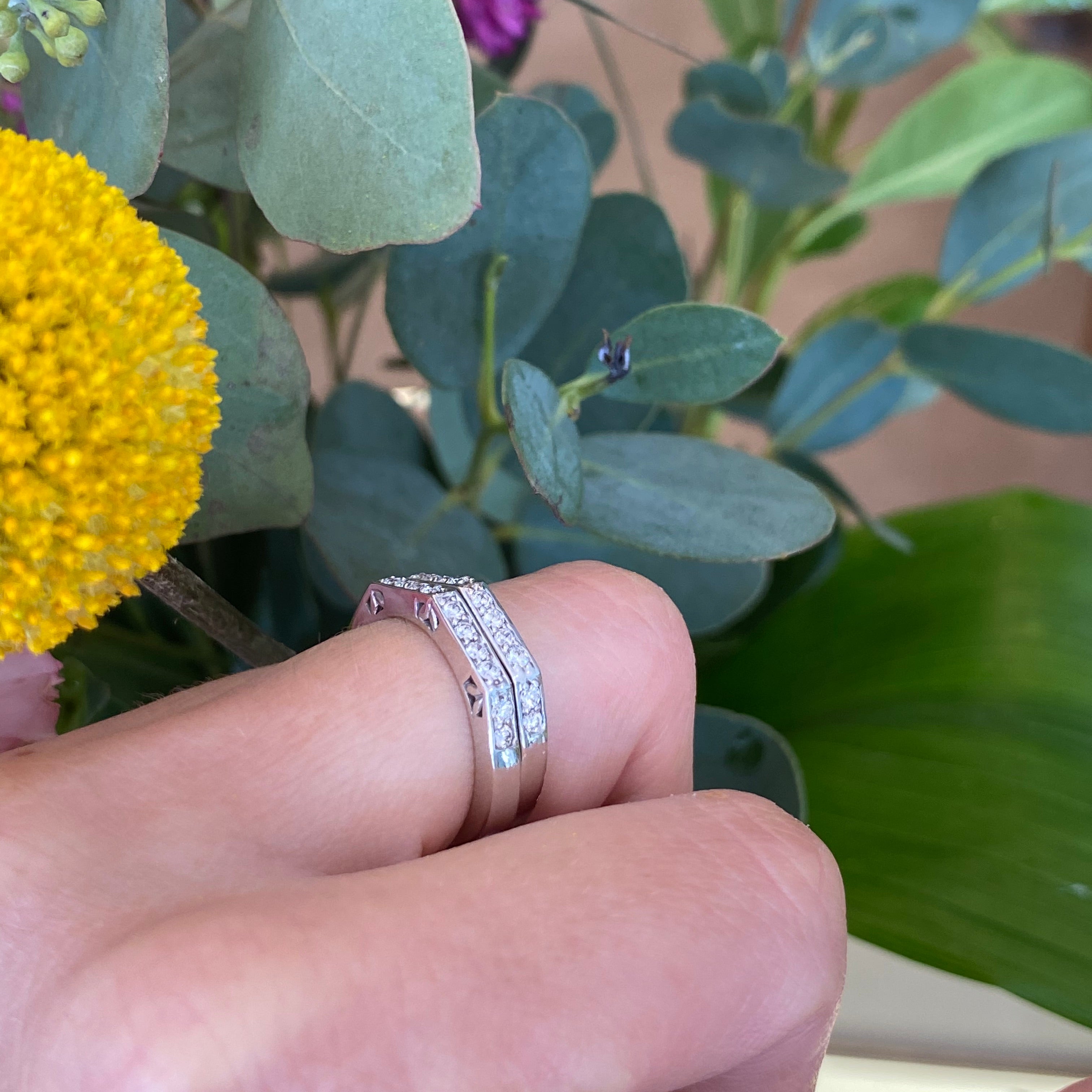 Geometric Diamond Band