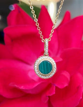 Load image into Gallery viewer, Malachite & Diamond Necklace