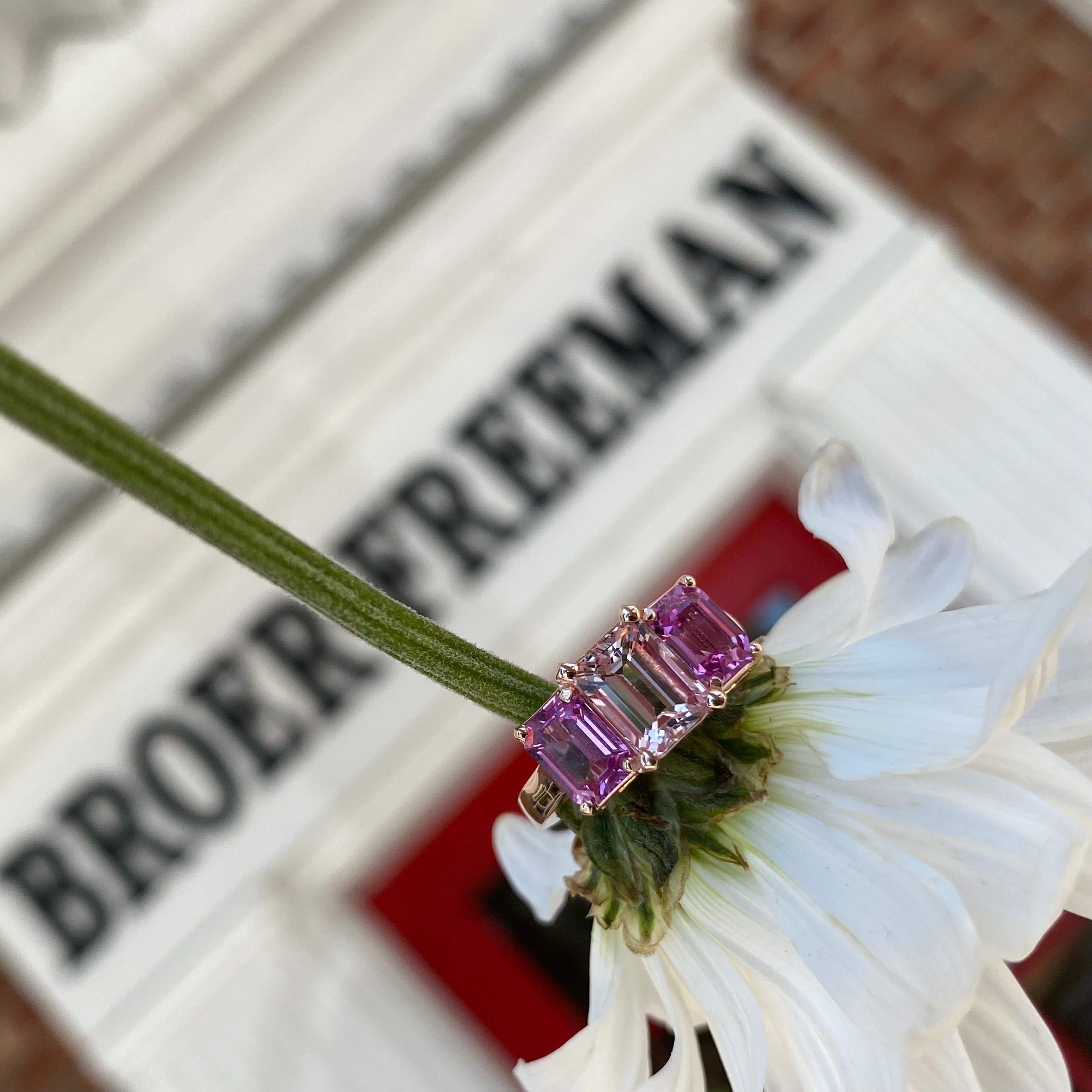 *On The Rocks* Morganite, Pink Sapphire & Diamond Cocktail Ring in Rose Gold 🍹