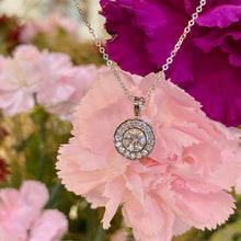 Load image into Gallery viewer, Diamond Halo Pendant in White Gold