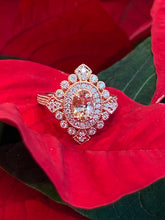 Load image into Gallery viewer, Fancy Vintage Inspired Morganite & Diamond Ring