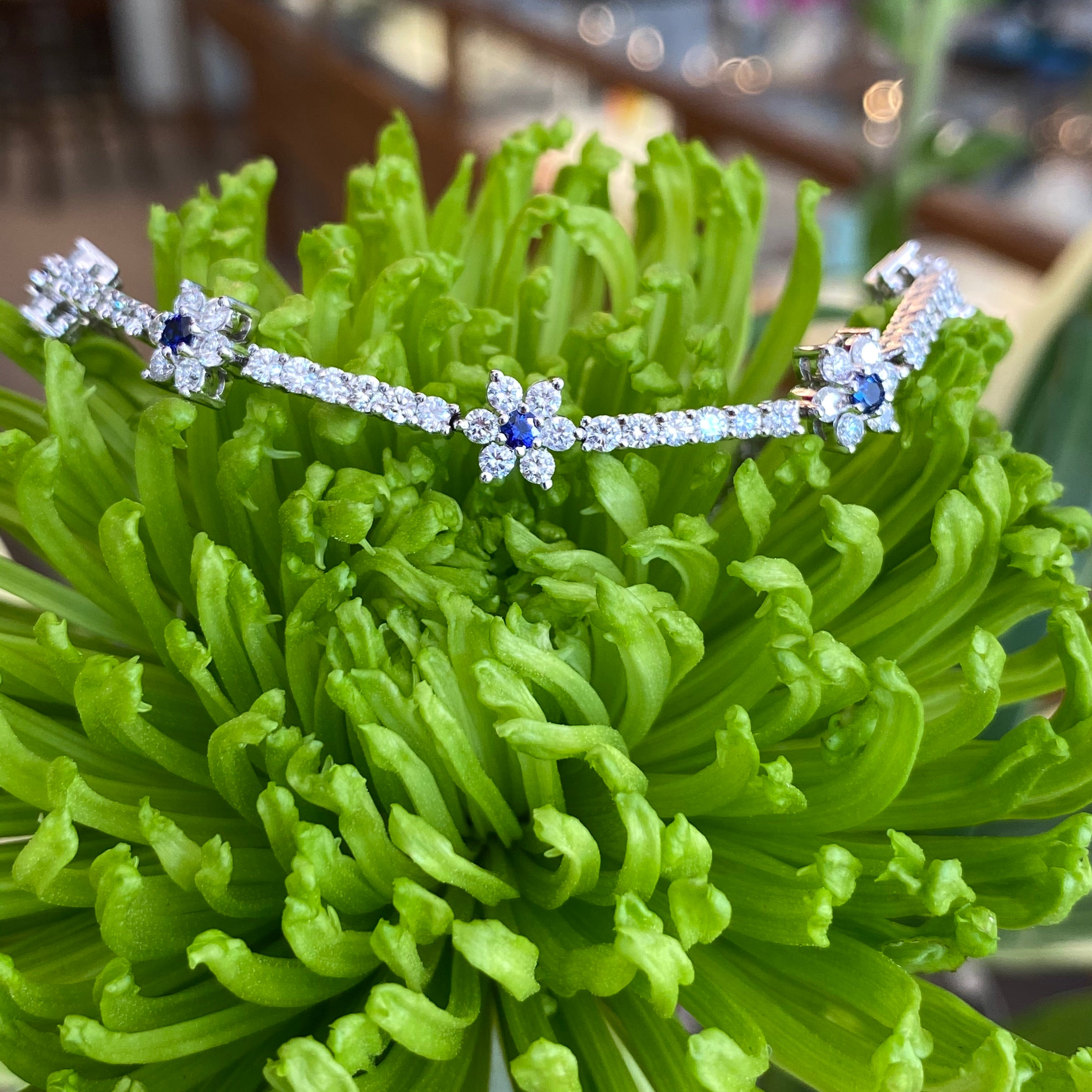 Sapphire & Diamond Tennis Bracelet