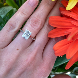 Emerald Cut Diamond Shaped Mosaic Ring