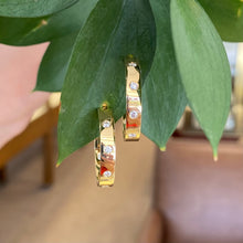 Load image into Gallery viewer, Bold Gold & Diamond Loved Hoops